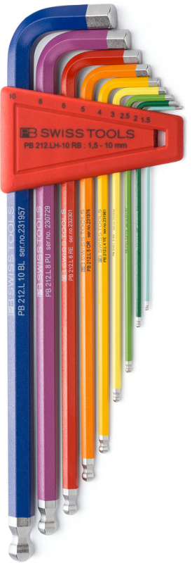 RainBow Winkelschraubendreher Set mit Kugelkopf (lange Ausführung)